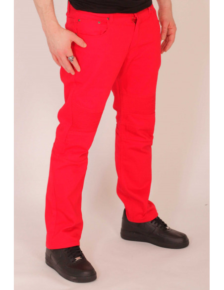 Biker Twill Pants Red