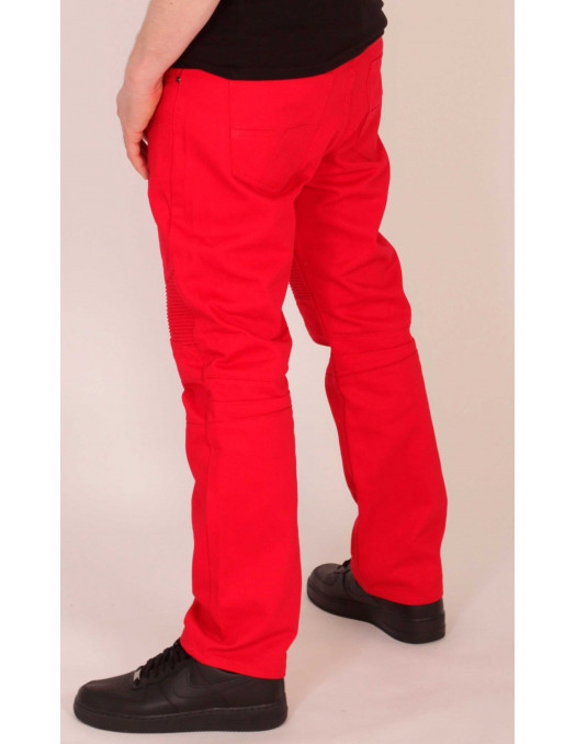 Biker Twill Pants Red