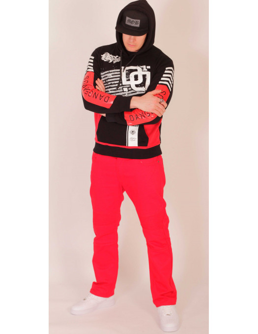 Biker Twill Pants Red