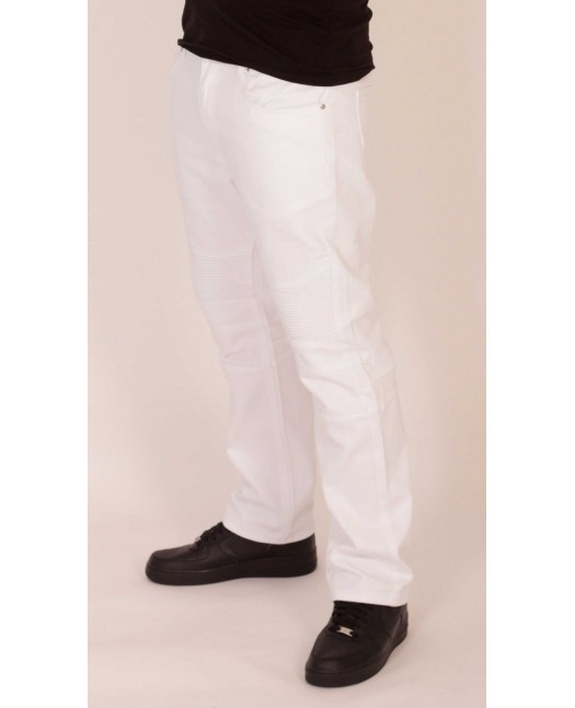 Biker Twill Pants White