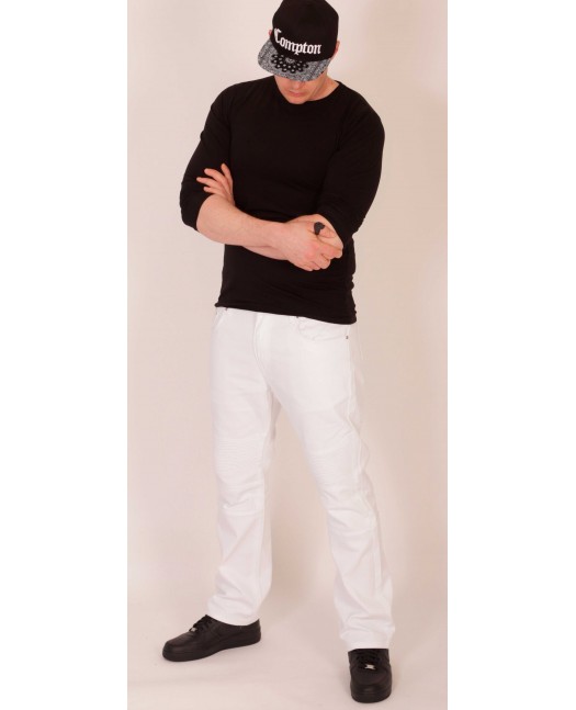 Biker Twill Pants White