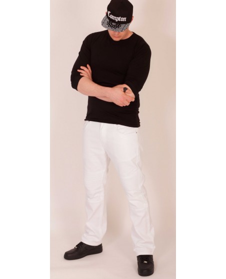 Biker Twill Pants White