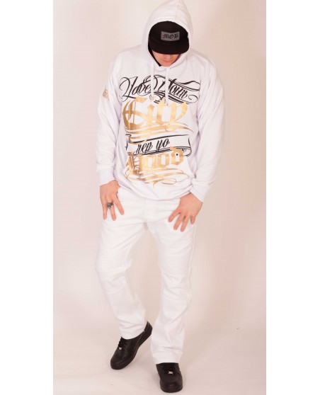 Biker Twill Pants White