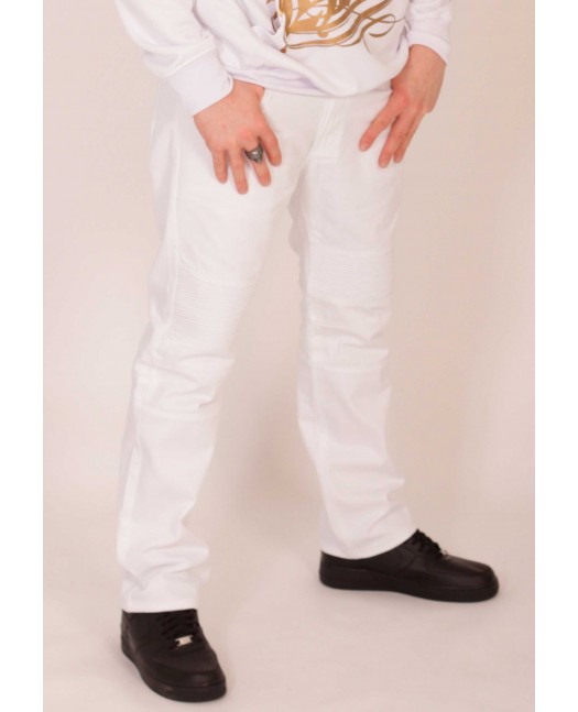 Biker Twill Pants White
