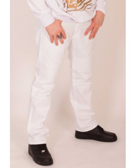 Biker Twill Pants White