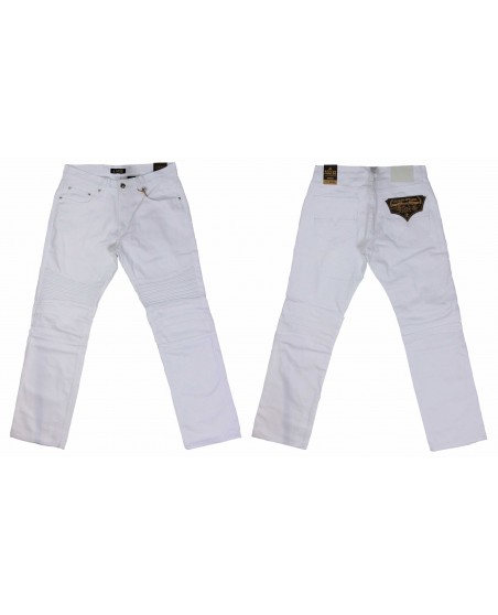 Biker Twill Pants White