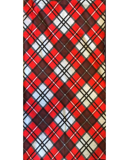 Multi Scarf TubeBandana Checked Red