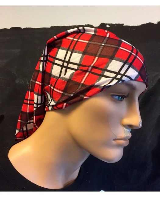 Multi Scarf TubeBandana Checked Red