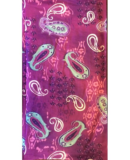Multi Scarf TubeBandana Paisley Purple