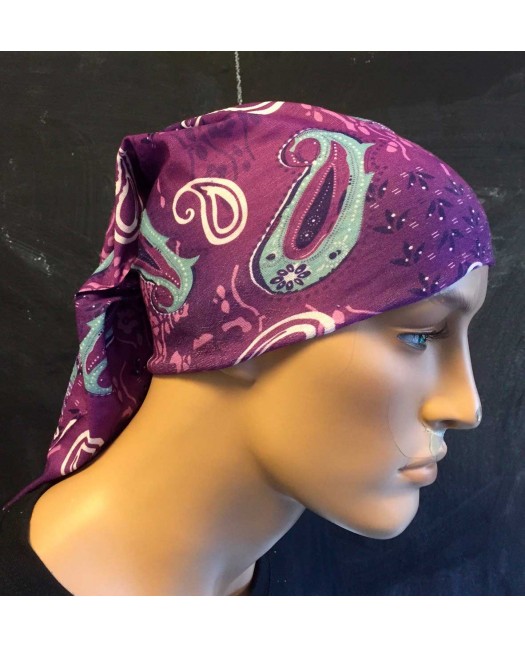 Multi Scarf TubeBandana Paisley Purple