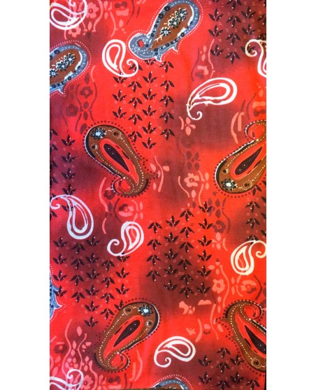 Multi Scarf TubeBandana Paisley Red