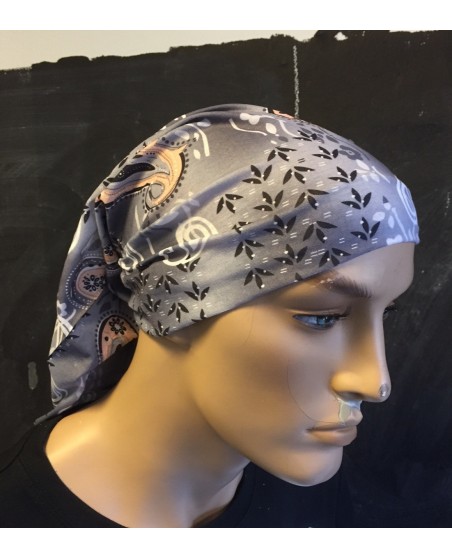 Multi Scarf TubeBandana Paisley Grey