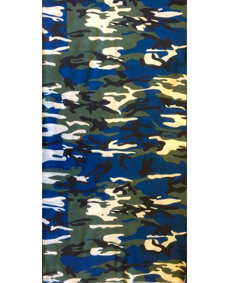 Multi Scarf TubeBandana Camo Blue