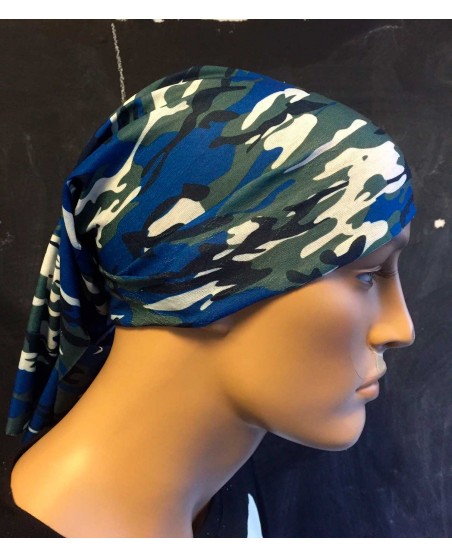 Multi Scarf TubeBandana Camo Blue