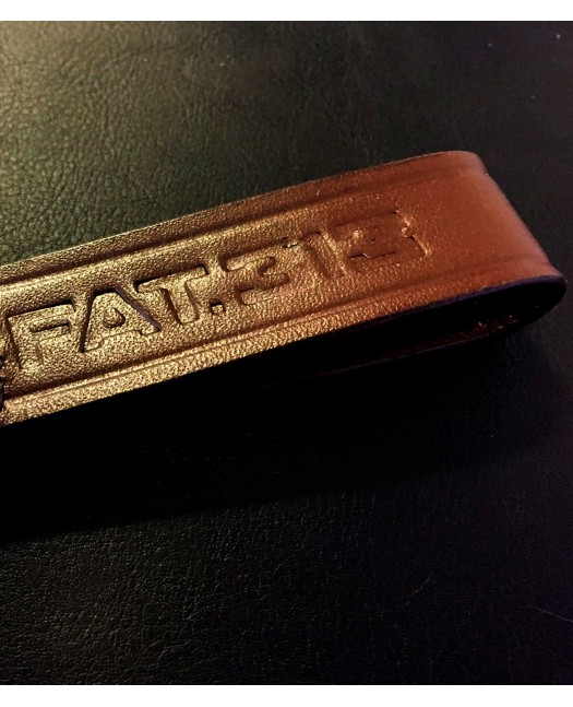 FAT313 Leather Keychain Embossed Logo...