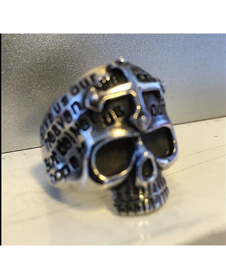 Cross Demon Skull Ring