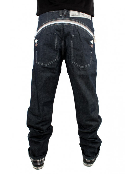 Zip Arc White Check Raw Denim Jeans