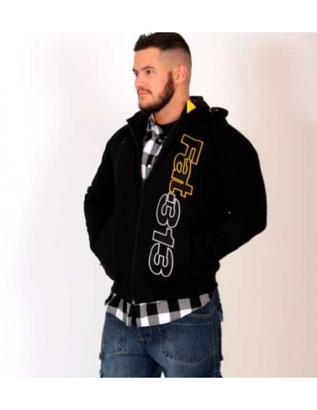 FAT313 Ultimate Dogs League Yellow Zip Hoodie