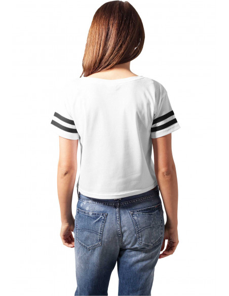 Mesh Short Tee WhiteNBlack