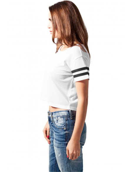 Mesh Short Tee WhiteNBlack