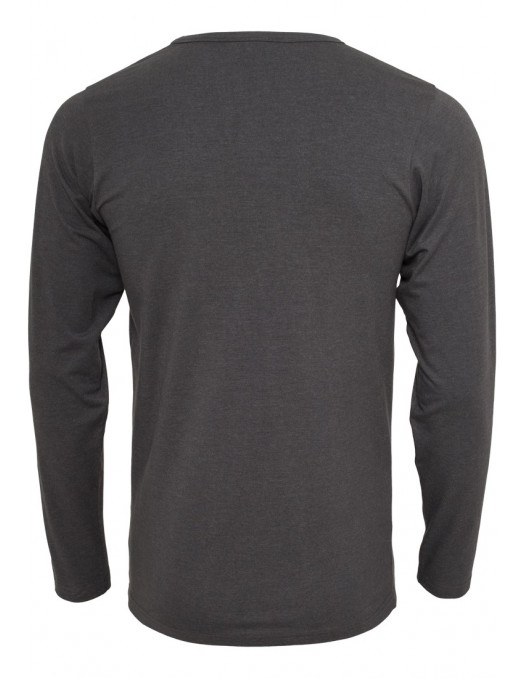 Fitted Stretch L/S Tee Charcoal