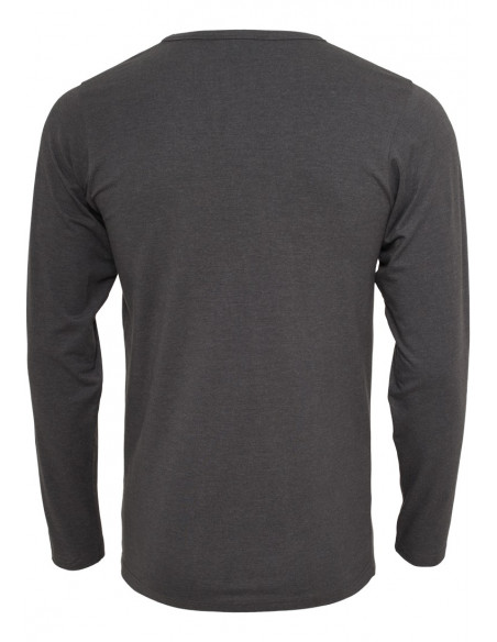 Fitted Stretch L/S Tee Charcoal