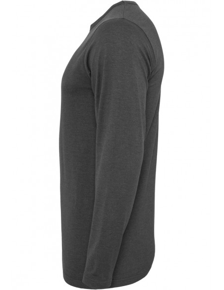Fitted Stretch L/S Tee Charcoal