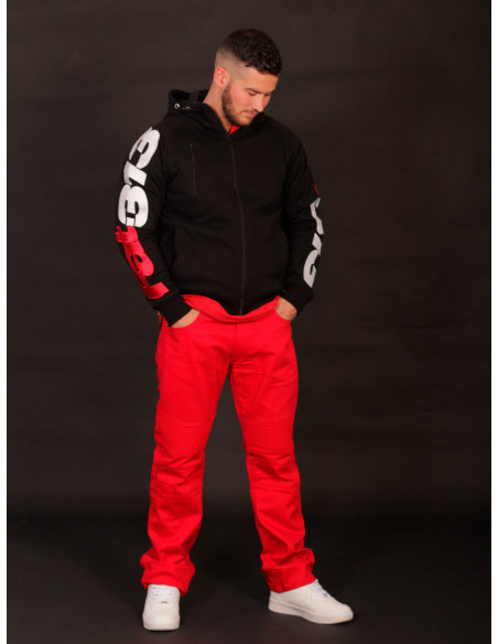 Biker Twill Pants Red