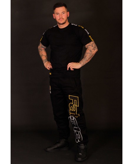 FAT 313 Endurance Tee Black Yellow/White Stripes