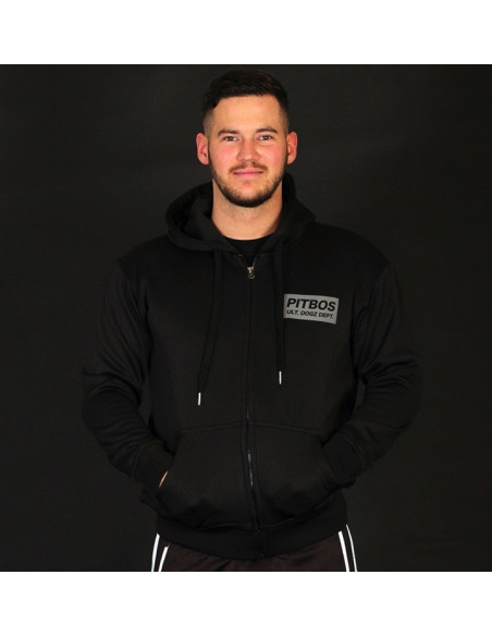 Pitbos Ultimate League Zip Hoodie BlackNWhite