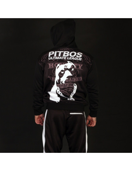 Pitbos Ultimate League Zip Hoodie BlackNWhite