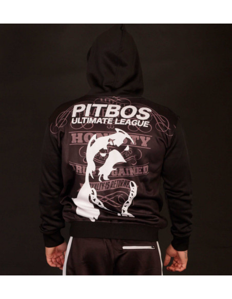 Pitbos Ultimate League Zip Hoodie BlackNWhite