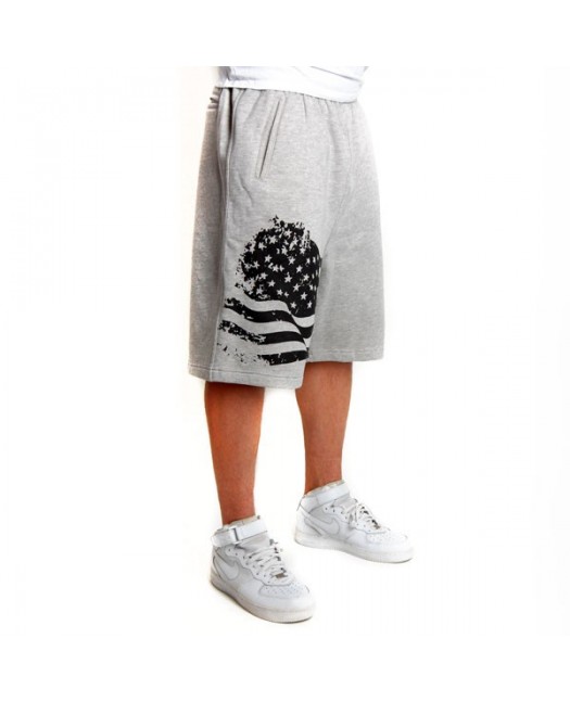 Cocaine Life US Fleece Shorts Grey/Black