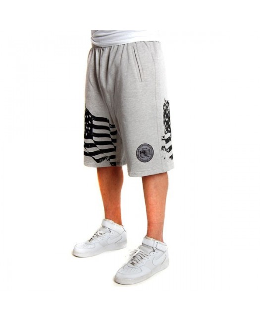 Cocaine Life US Fleece Shorts Grey/Black
