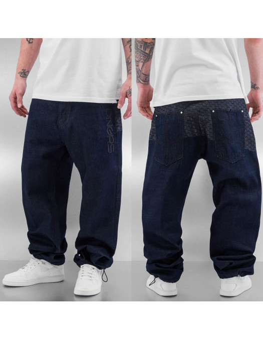 DNGRS Logo Baggy Jeans Rinse Indigo