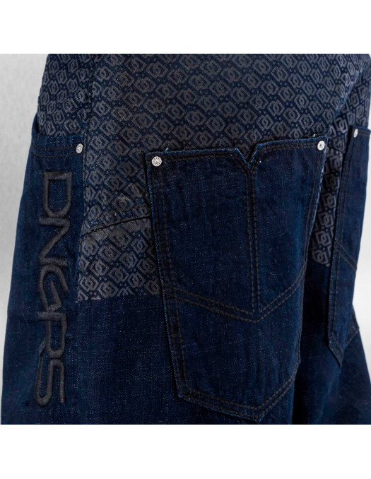 DNGRS Logo Baggy Jeans Rinse Indigo