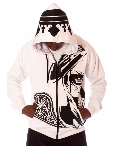 BSAT Smokin Skull ZipHoodie