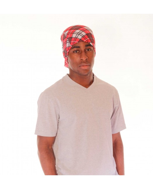 Multi Scarf TubeBandana Checked Red