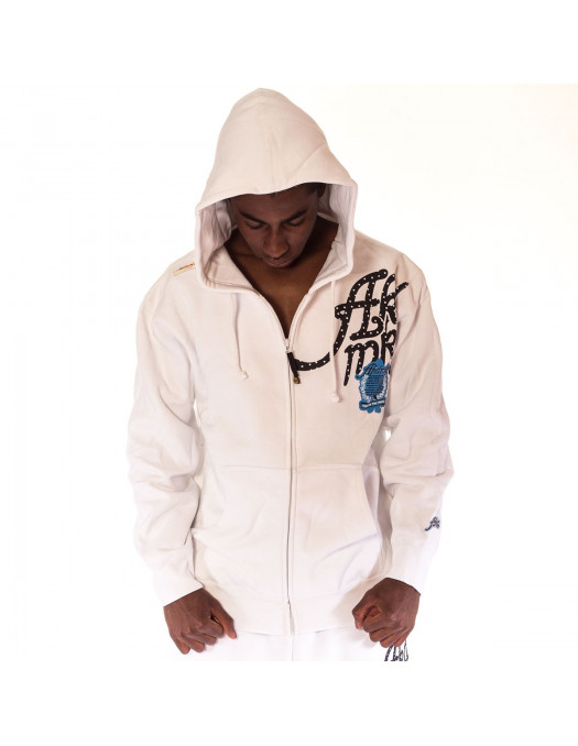 Akademiks Signature ZipHoodie White