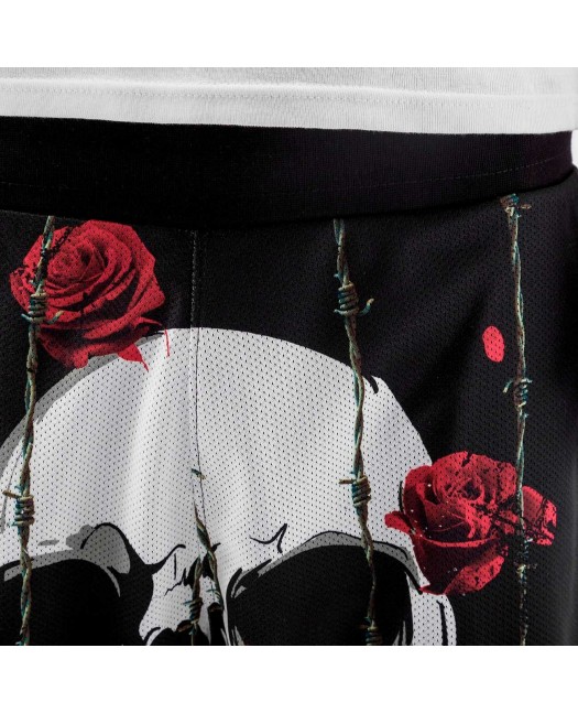 DGNRS Skull Shorts Black/Red/White