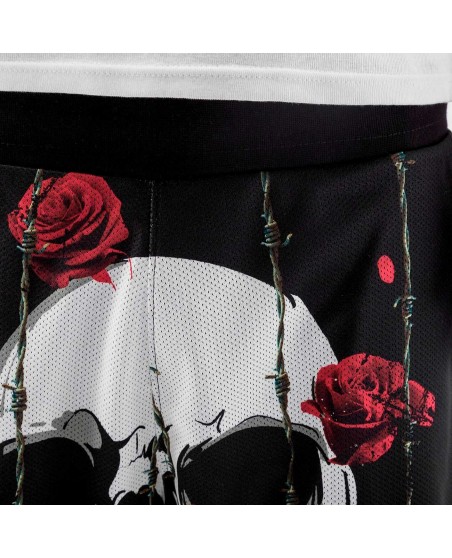DGNRS Skull Shorts Black/Red/White