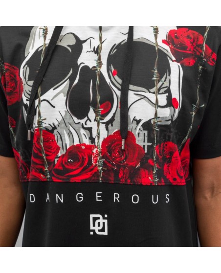 DNGRS Skull Hooded T-Shirt