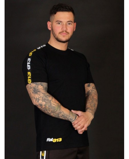 FAT 313 Endurance Tee Black Yellow/White Stripes