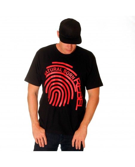 Natural Born Rebel Fingerprint Tee by RBLS-UNTD