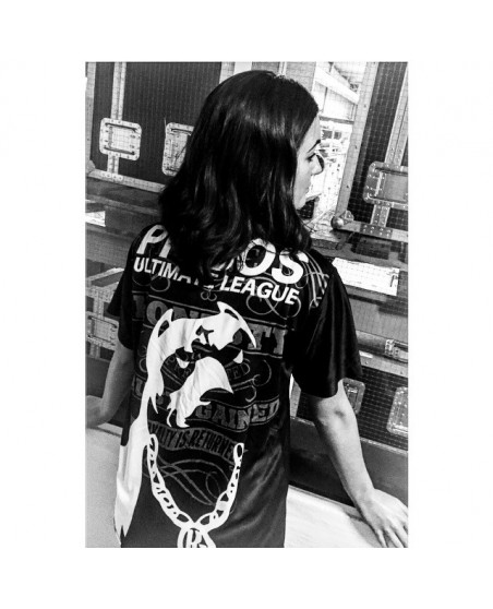 Pitbos Ultimate League female oversize T-Shirt BlackNWhite