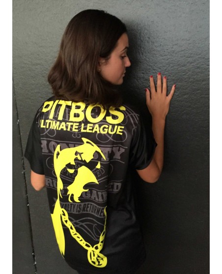 Pitbos Ultimate League female oversize T-Shirt BlackNYellow