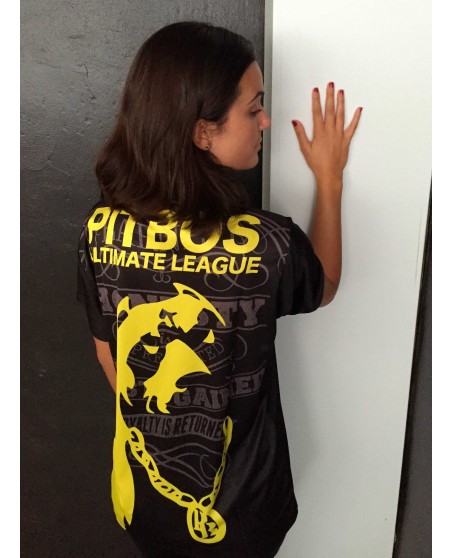 Pitbos Ultimate League female oversize T-Shirt BlackNYellow