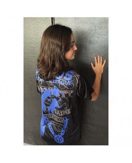 Pitbos Ultimate League female oversize T-Shirt BlackNBlue