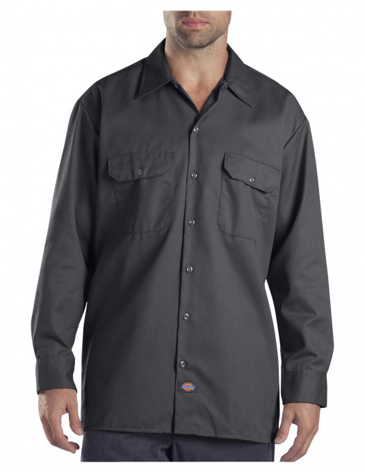Dickies Long Sleeve Work Shirt Charcoal