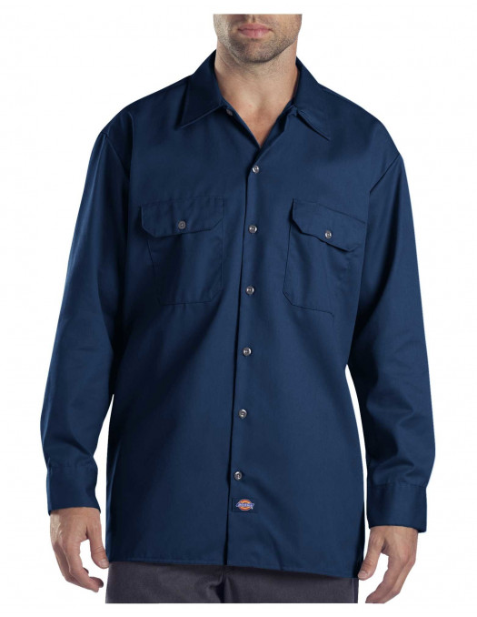 Dickies Long Sleeve Work Shirt Dark Navy